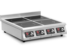 Kaitlentė Royal Catering Indukcinė viryklė 4 palnikowa nastawna timer 400 V 4 x 3500 W