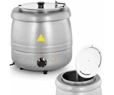 Royal Catering Elektrinis sriubos termosas iš nerūdijančio plieno cool-touch 400 W 10 l 35-80C sidabras