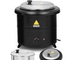 Royal Catering Termoso katilas, elektrinis sriubos puodas, 13 l, 600 W, juodas