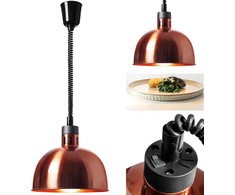 Pakabinamas šviestuvas Royal Catering Infraraudonųjų IR maisto šildymo lempa, pakabinama, varinė, skersmuo. 29 cm 250 W