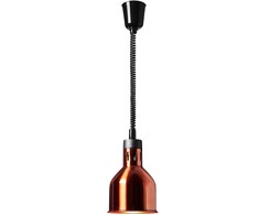 Royal Catering Infraraudonųjų spindulių IR šildymo lempa indams, pakabinama, žalvario, skersmens. 17,5 cm 250 W
