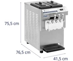 Royal Catering Itališkas ledų aparatas 1350 W 16 l/h - 3 skonių
