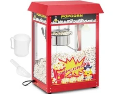 Royal Catering Retro kukurūzų spragėsių aparatas TEFLON 1600 W 5-6kg/h - raudonas
