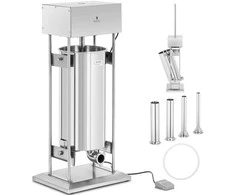 Royal Catering Elektrinis vertikalus dešrų kimštuvas, 4 piltuvėliai, 30 l, 400 W