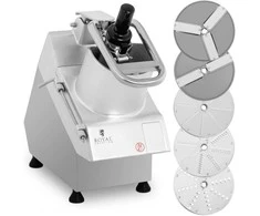 Royal Catering Elektrinė pjaustyklė daržovėms, vaisiams, sk. 205 mm 5 DISKAI 750 W