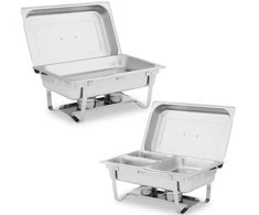 Royal Catering Buffet bain-marie šildytuvas makaronų patiekalams su GN indeliais 2 x 8l - rinkinyje 2 vnt.