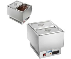 Royal Catering Šildytuvas šokoladui ir padažams, sausas bain marie + 2 GN su dangteliais