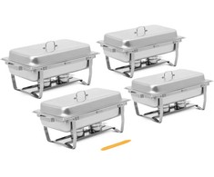 Royal Catering Buffet bain-marie maisto šildytuvas pastai GN 1/1 7,5 l PLIENAS - rinkinyje 4 vnt.