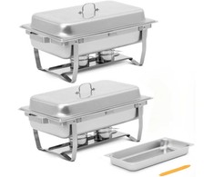 Royal Catering Buffet bain-marie maisto šildytuvas pastai GN 1/1 7,5 l PLIENAS - rinkinyje 2 vnt.