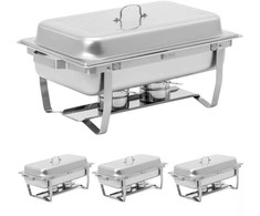 Royal Catering Buffet bain-marie maisto šildytuvas pastai GN 1/1 7,5 l PLIENAS - rinkinyje 4 vnt.
