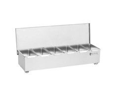 Royal Catering Barmeno indas gėrimų priedams + 6 indų įdėklai, nerūdijantis plienas