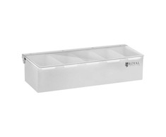 Royal Catering Barmeno indas gėrimų priedams + 5 indų įdėklai.Plastikinis