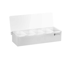 Royal Catering Barmeno indas gėrimų priedams + 5 indų įdėklai.Plastikinis