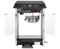 Royal Catering Profesionalus, efektyvus reguliuojamas kukurūzų spragėsių aparatas 230V 1,6kW, juodas