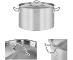 Royal Catering Maitinimo puodas su dangčiu, nerūdijančio plieno, indukcinei viryklei, 14 l