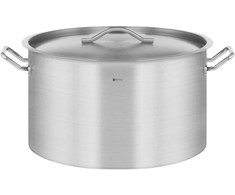 Royal Catering Maitinimo puodas su dangčiu, nerūdijančio plieno, indukcinei viryklei, 58 L