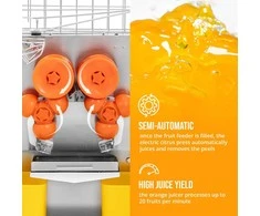 Royal Catering Pusiau automatinė apelsinų sulčiaspaudė 20 vnt/min 120 W