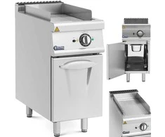Royal Catering Grilio plokštė elektrinė grilis su grioveliais su spintele 33,5 x 55 cm 5,4 kW