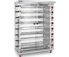 Royal Catering Dujinė kepsninė 40 vištų, 8 iešmeliai, propanas-butanas, 40 kW