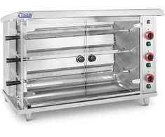 Royal Catering Dujinė kepsninė 15 vištų, 3 iešmeliai, propanas-butanas, 15 kW