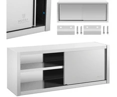 Royal Catering Maitinimo sieninė spinta su stumdomomis durimis, Plieninė, 150 x 45 x 60 cm