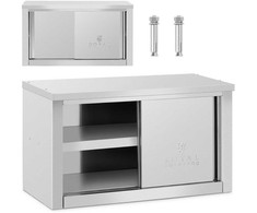 Royal Catering Maitinimo sieninė spinta su stumdomomis durimis PLIENAS 120 kg 90 x 40 x 50 cm