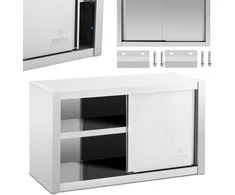 Royal Catering Maitinimo sieninė spinta su stumdomomis durimis, Plieninė, 100 x 45 x 60 cm