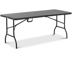 Royal Catering Sodo maitinimo stalas sulankstomas iki 150 kg 1830 x 750 x 740 mm juodas