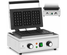 Royal Catering Vaflinė stačiakampė 3 belgiškiems vafliams TEFLON 1500 W