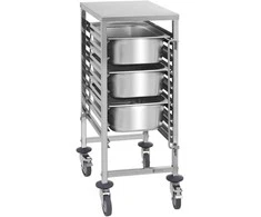 Royal Catering Maitinimo transportavimo vežimėlis 7x GN1/1 konteineriams, keliamoji galia iki 50 kg