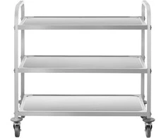 Royal Catering Vežimėlis kelnerski 3-półkowy do 150 kg Nerūdijantis plienas RCSW-6.2