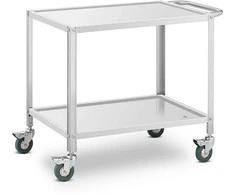 Royal Catering Maitinimo serviravimo vežimėlis 2 lentynos 80 x 57 cm iki 100 kg