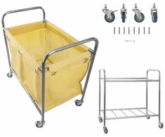 Royal Catering Vežimėlis na brudne pranie nerūdijantis plienas 250L