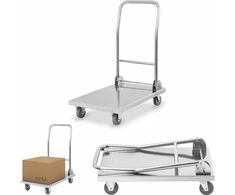 Royal Catering Platforminis sandėlio transportavimo vežimėlis su sulankstoma rankena iki 400 kg RCFT-1.1