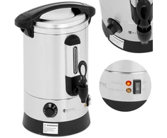 Royal Catering Šiltesnis karšto vandens šildytuvas dvisienis plieno 6.5L 1500W