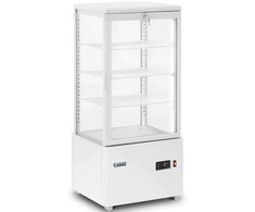 Šaldytuvas Royal Catering Šaldytuvo vitrina, stiklinė, 4 lygių, 78 l - balta