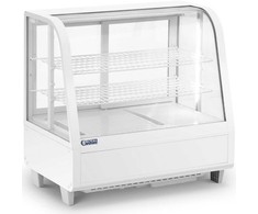 Royal Catering Šaldytuvo vitrina, stiklinė, 3 lygių, 100 l - balta