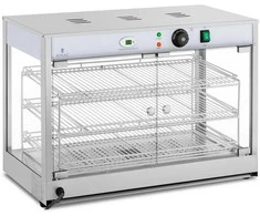 Royal Catering Šildoma vitrina maisto pristatymui, 3 lentynos, 25-85C, 1200W