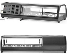 Šaldytuvas Arktic Šaldomas vitrinos tipo konteineris sušiams 4x GN 1/3 LED 0-12 C 190 W