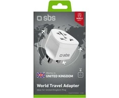 SBS UK kelioninis adapteris – universalus – baltas