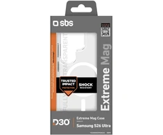 SBS Extreme D30 dėklas skirtas Samsung Galaxy S26 Ultra suderinamas su MagSafe – skaidrus