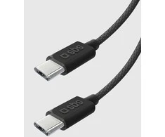 SBS TECABLETISSUETCK USB-C – USB-C 1.5m 60W pintas kabelis – juodos spalvos