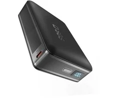 SBS HD 30W 10000mAh USB-C Powerbank with LCD Ekranas - Juodas