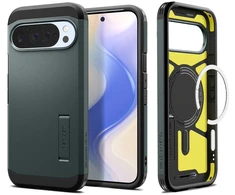 Dėklas „Spigen Tough Armor MagSafe“, bedugnės žalios spalvos – „Google Pixel 10 Pro XL“