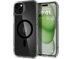 Spigen Ultra Hybrid (MagFit) dėklas skirtas Apple iPhone 15, Juodos spalvos