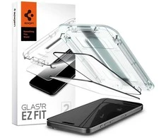 Apsauginis stiklas Spigen GLAS.TR „EZ FIT” FC 2-PACK Apple iPhone 15 Pro Juodas