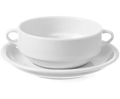 Porcelianinė lėkštė OPTIMA sultinio puodeliui, skersmuo. 170mm rinkinyje 12vnt. - Hendi 770931