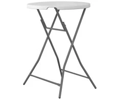 Sulankstomas baro maitinimo stalas, baltas, apvalus, skersmens. nuo 80 cm iki 80 kg – Hendi 810958