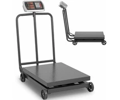 Virtuvinės svarstyklės Steinberg Systems Pramoninės platforminės svarstyklės ant ratų 600 kg / 100 g LCD