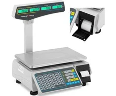 Steinberg Systems Komercinės parduotuvės svarstyklės su LCD etikečių spausdintuvu 30 kg / 15 g